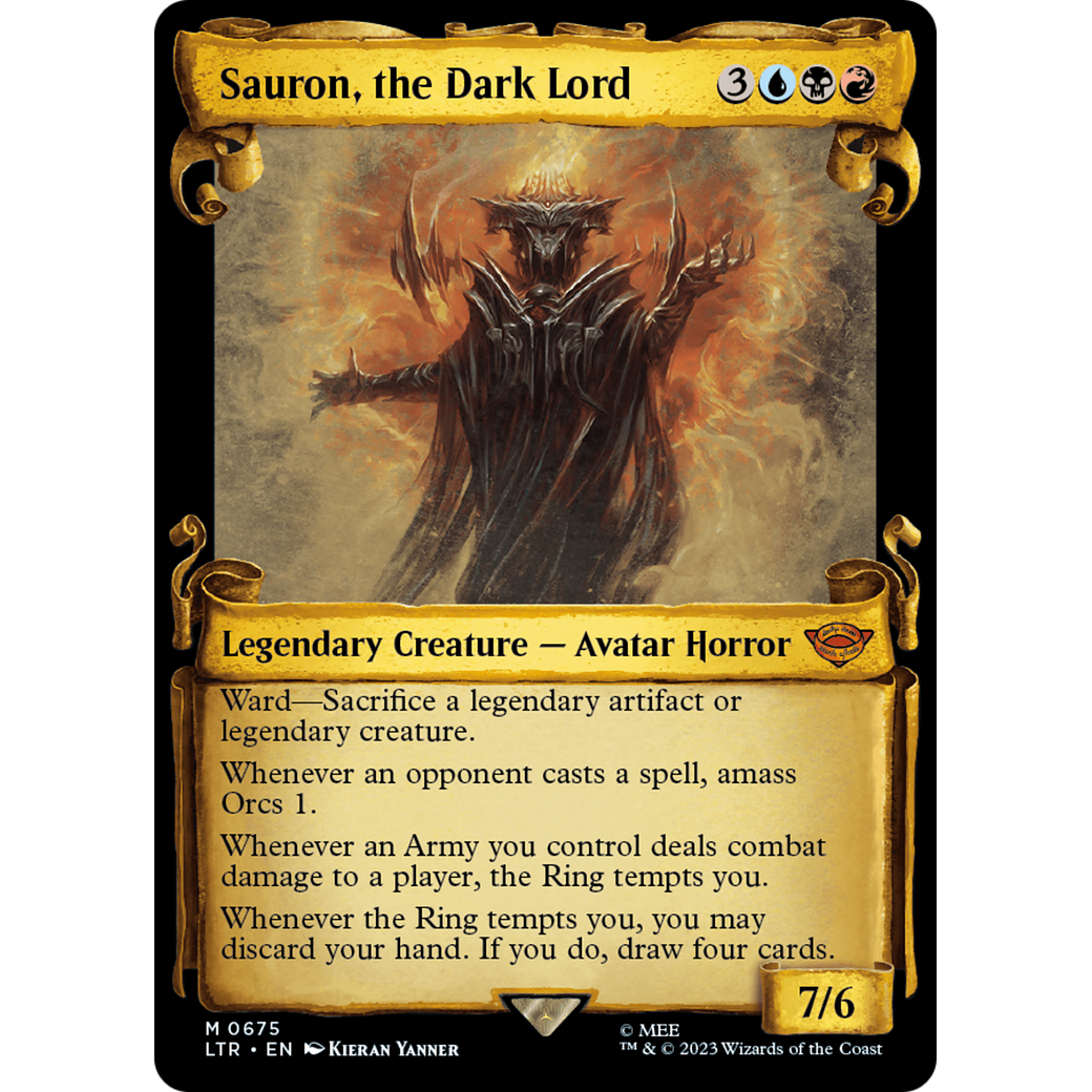 Sauron, the Dark Lord (LTR-675) - The Lord of the Rings: Tales of Middle-earth: (Showcase) Foil