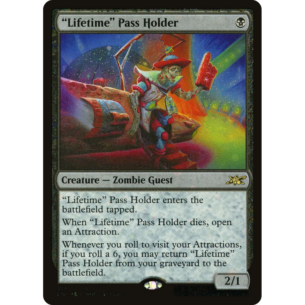 "Lifetime" Pass Holder (Galaxy Foil) (UNF-365) - Unfinity Foil