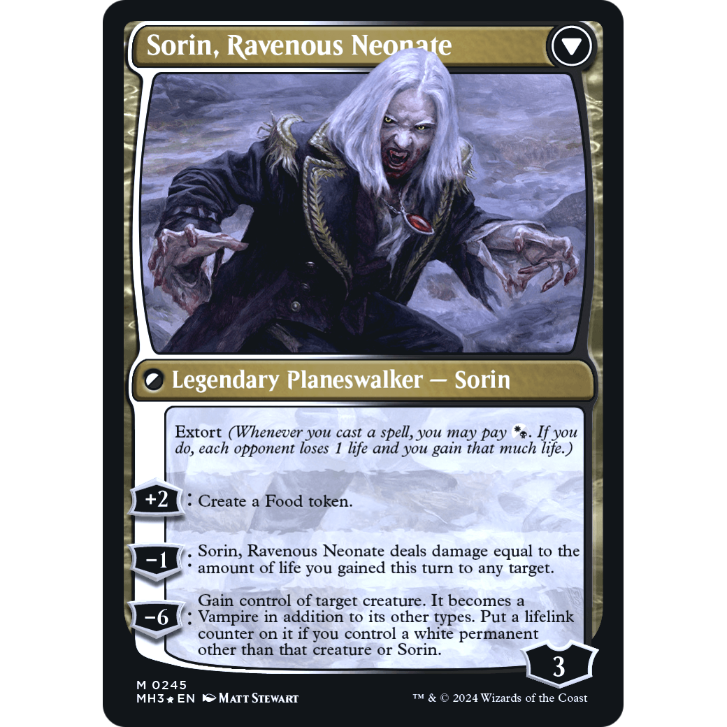 Sorin of House Markov // Sorin, Ravenous Neonate (PRE-245S) - Modern Horizons 3 Promos Foil