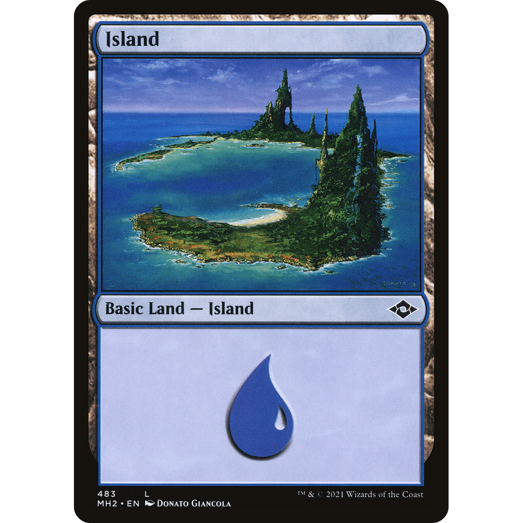 Island (483) (MH2-483) - Modern Horizons 2 Foil