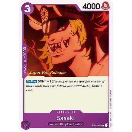 Sasaki (ST04-006) - Super Pre-Release Starter Deck 4: Animal Kingdom Pirates