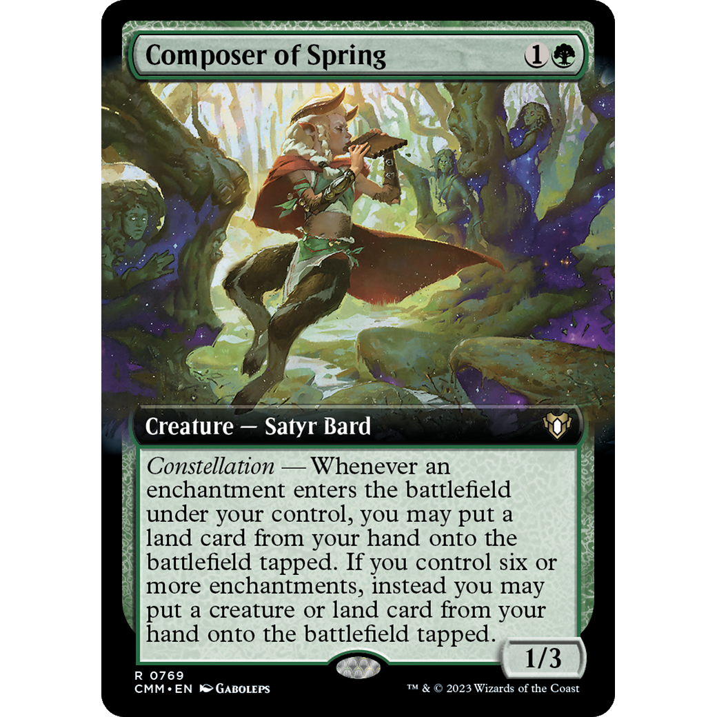 Composer of Spring (CMM-769) - Commander Masters: (Extended Art) Foil