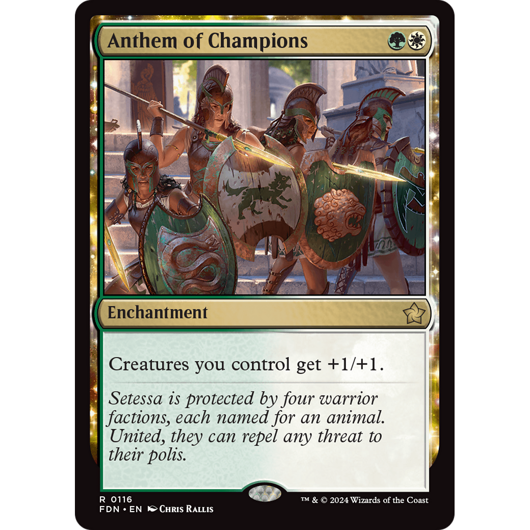 Anthem of Champions (FDN-116) - Foundations: (nyxtouched) Foil