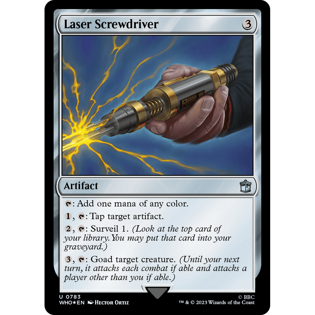 Laser Screwdriver (Surge Foil) (WHO-783) - Doctor Who Foil