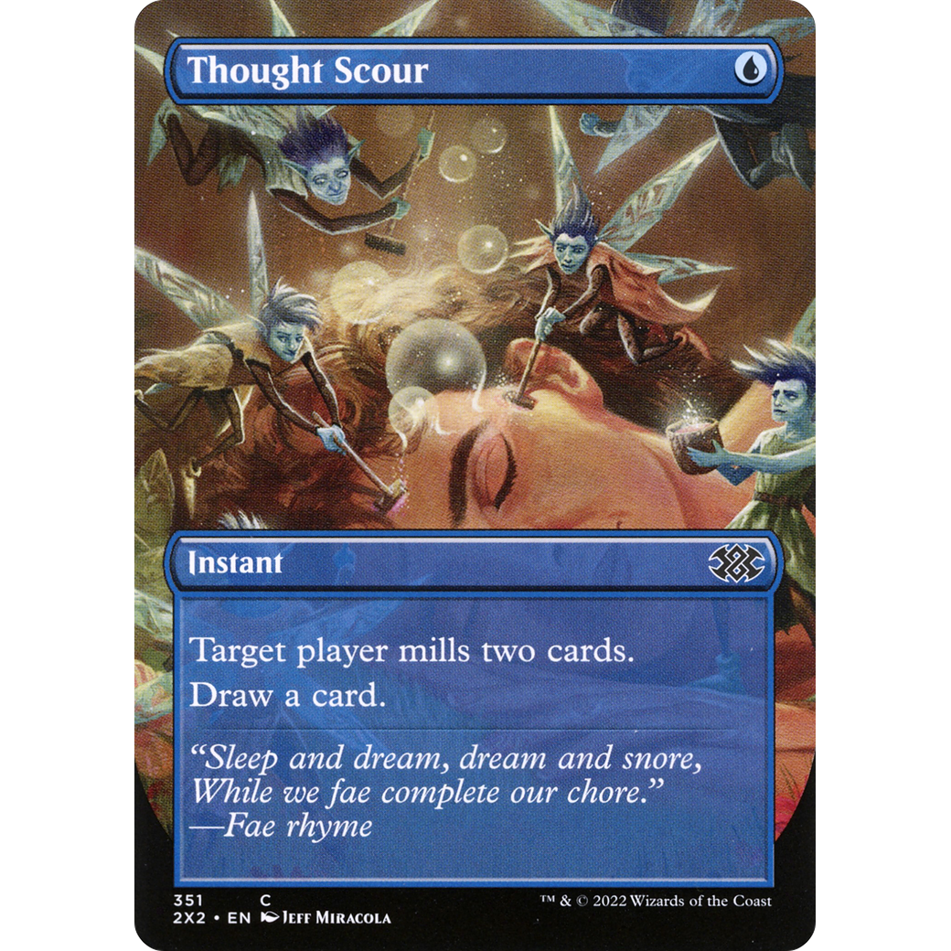 Thought Scour (Borderless) (2X2-351) - Double Masters 2022 (Borderless)