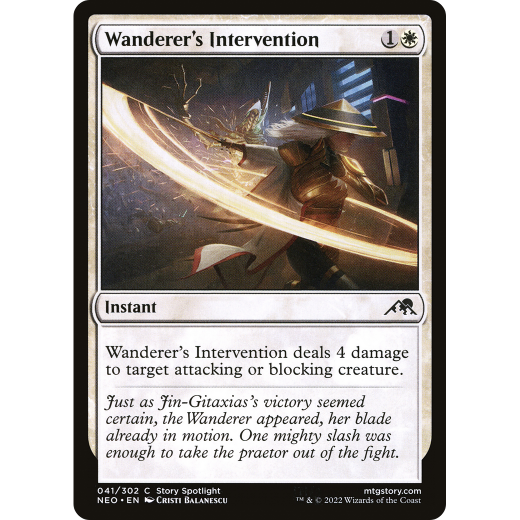 Wanderer's Intervention (NEO-041) - Kamigawa: Neon Dynasty Foil