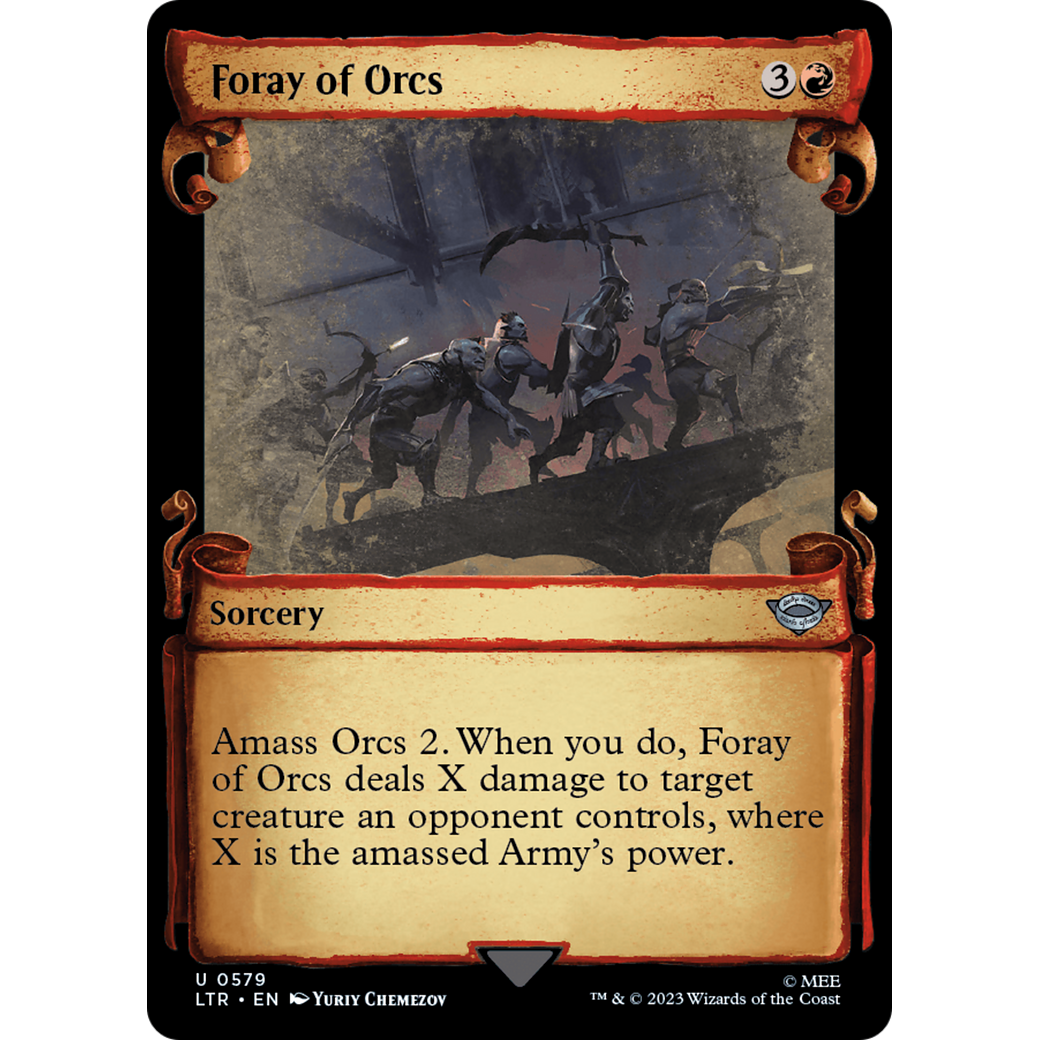 Foray of Orcs (LTR-579) - The Lord of the Rings: Tales of Middle-earth: (Showcase) Foil