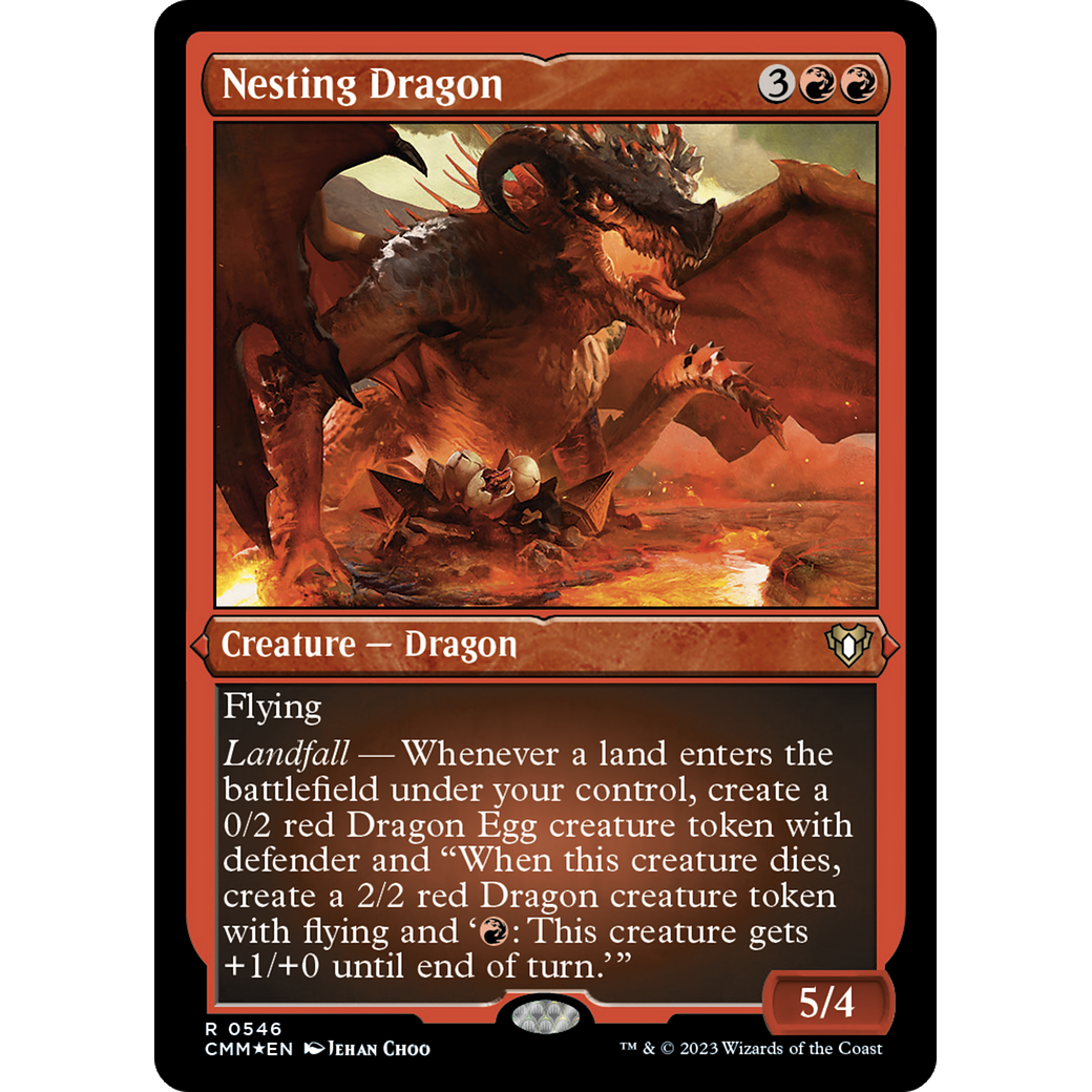 Nesting Dragon (CMM-546) - Commander Masters Etched Foil