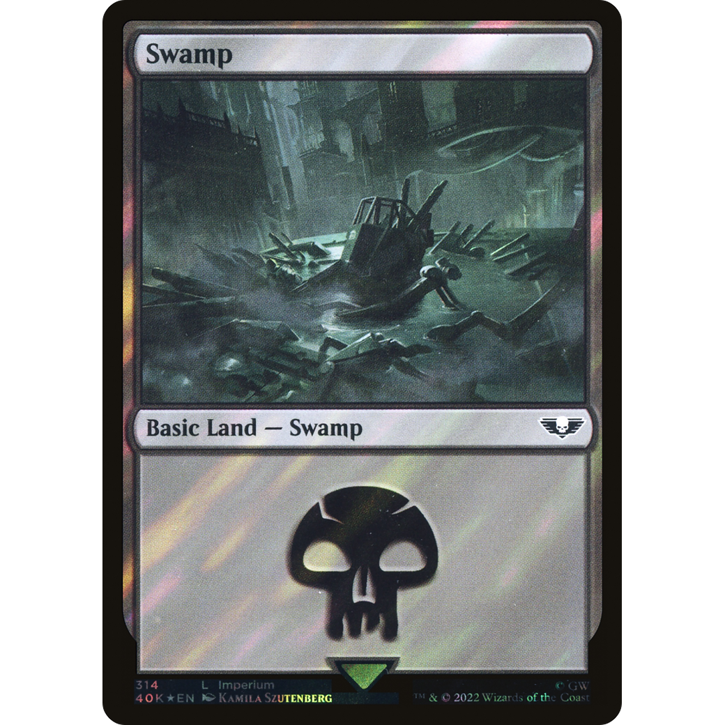 Swamp (40K-314) - Warhammer 40,000 Commander Foil