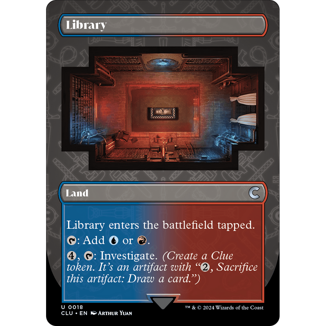 Library (Borderless) (CLU-018) - Ravnica: Clue Edition (Borderless)