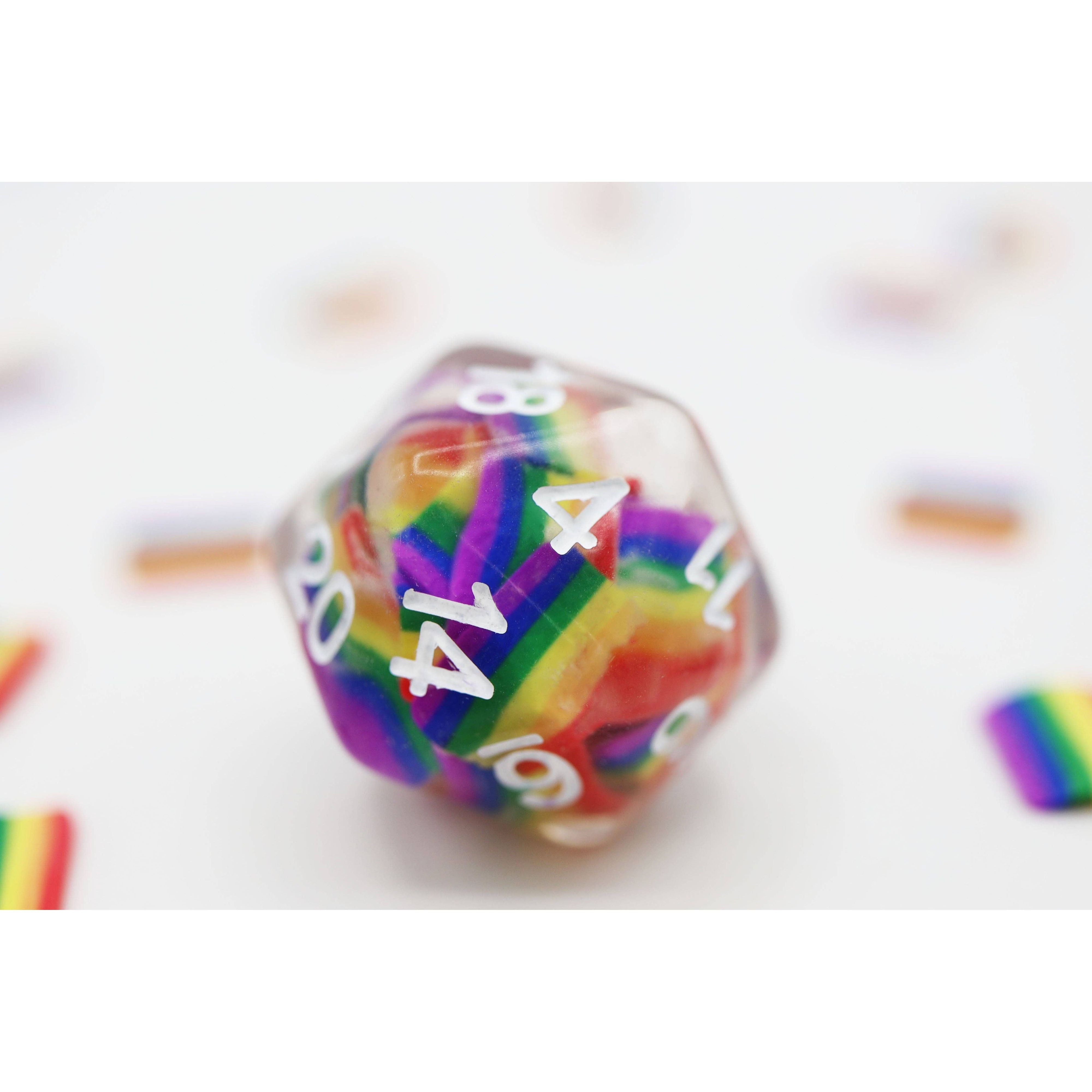 Rainbow Flag RPG Dice Set