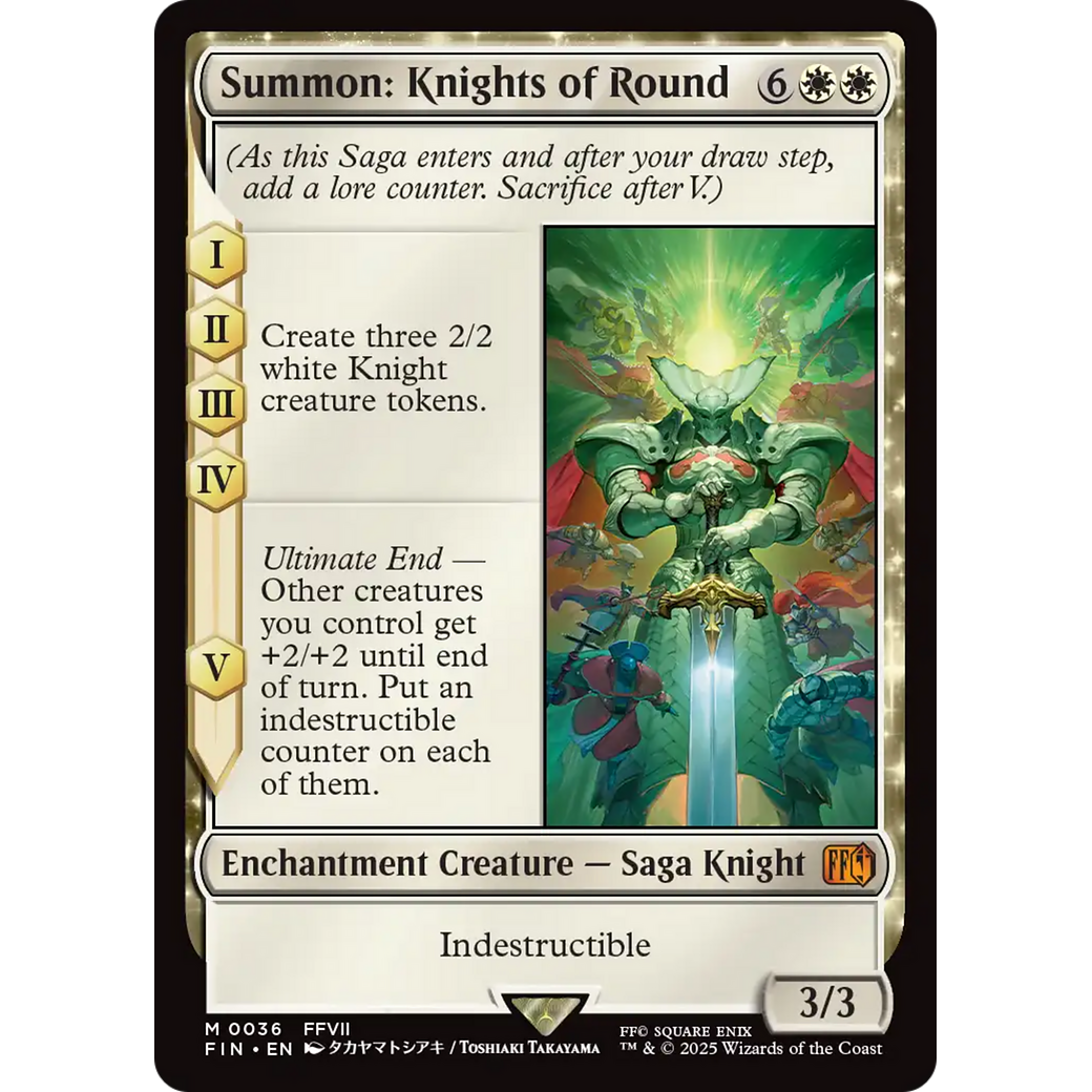 Summon: Knights of Round (FIN-036) - FINAL FANTASY: (enchantment) Foil