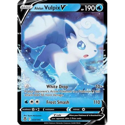 Alolan Vulpix V 33/195 - SWSH12 Silver Tempest Holofoil