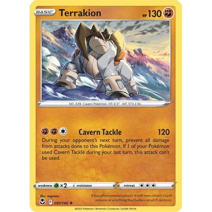 Terrakion 97/195 - SWSH12 Silver Tempest Reverse Holofoil