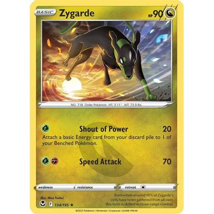 Zygarde 134/195 - SWSH12 Silver Tempest Reverse Holofoil