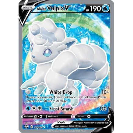 Alolan Vulpix V (Full Art) 173/195 - SWSH12 Silver Tempest Holofoil