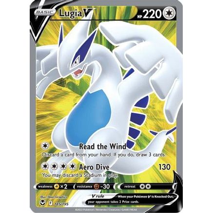Lugia V (Full Art) 185/195 - SWSH12 Silver Tempest Holofoil