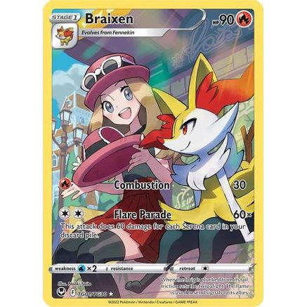 Braixen TG01/30 - SWSH12 Silver Tempest Trainer Gallery Holofoil