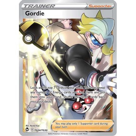 Gordie TG24/30 - SWSH12 Silver Tempest Trainer Gallery Holofoil