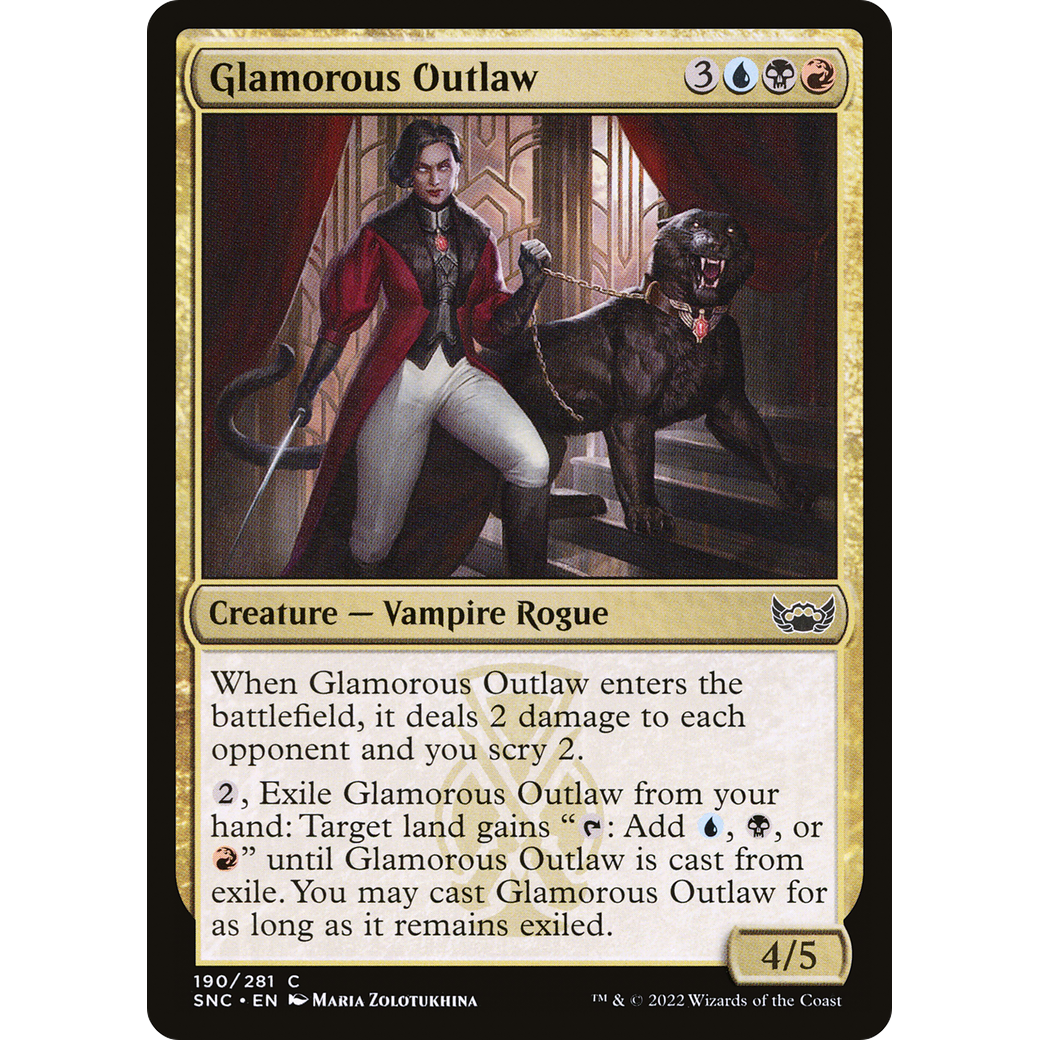 Glamorous Outlaw (SNC-190) - Streets of New Capenna Foil