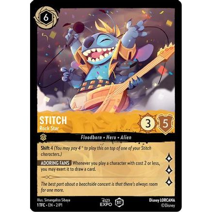 Stitch - Rock Star (2) - D23 Promos Holofoil