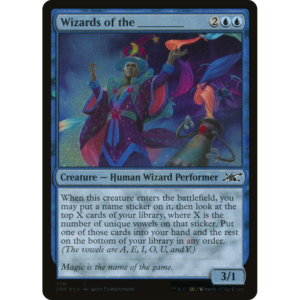 Wizards of the _______ (Galaxy Foil) (UNF-350) - Unfinity Foil