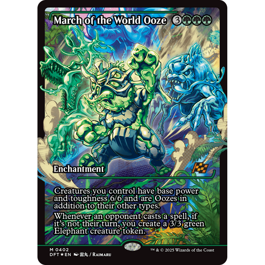 March of the World Ooze (DFT-402) - Aetherdrift: (Showcase, enchantment) Foil