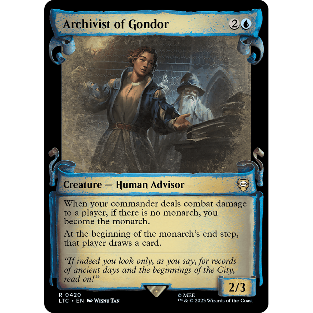 Archivist of Gondor (LTC-420) - Tales of Middle-earth Commander: (Showcase) Foil