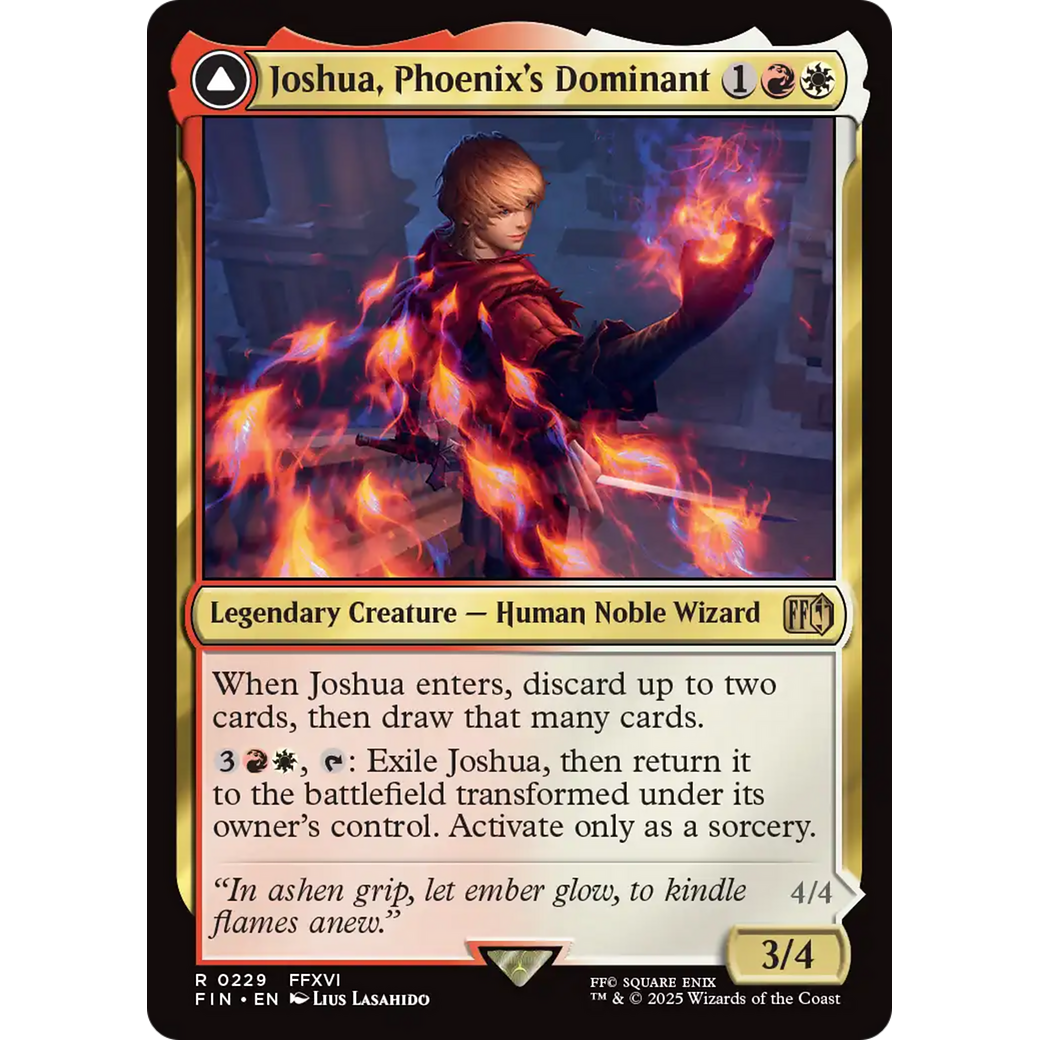 Joshua, Phoenix's Dominant // Phoenix, Warden of Fire (FIN-229) - FINAL FANTASY: (enchantment) Foil