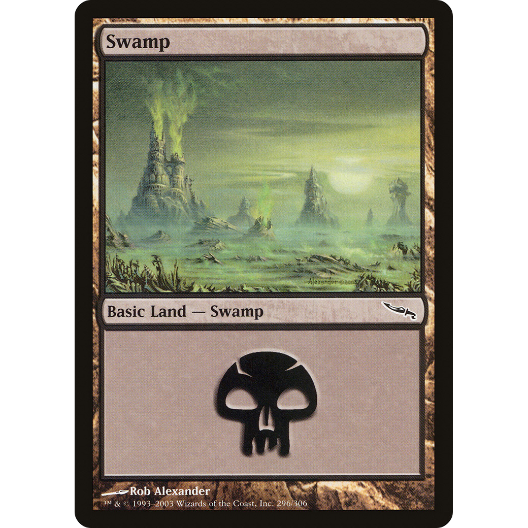 Swamp (296) (MRD-296) - Mirrodin Foil