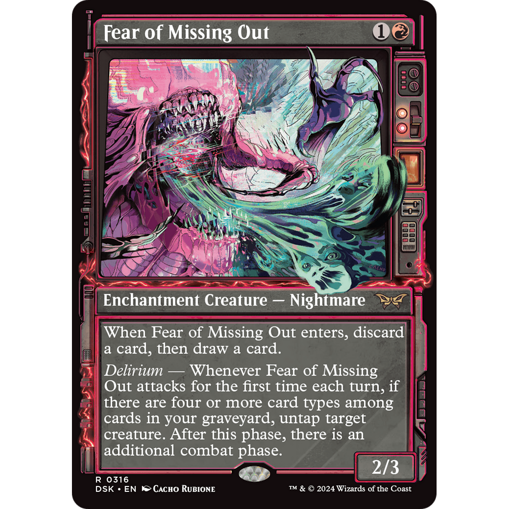 Fear of Missing Out (DSK-316) - Duskmourn: House of Horror: (Showcase) Foil