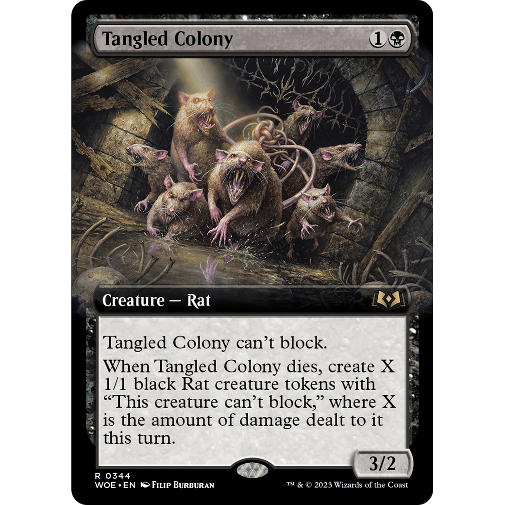 Tangled Colony (WOE-344) - Wilds of Eldraine: (Extended Art) Foil