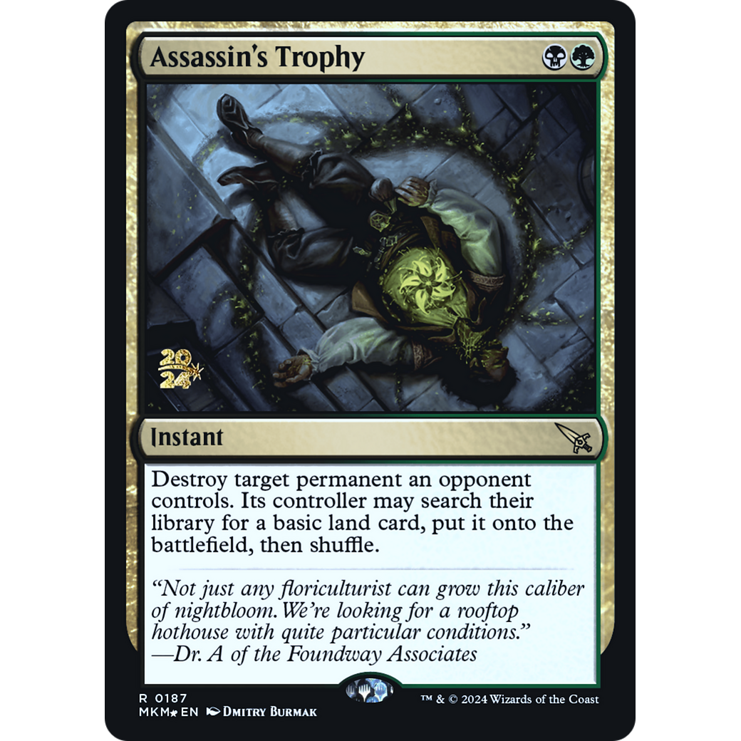 Assassin's Trophy (PRE-187S) - Murders at Karlov Manor Promos Foil