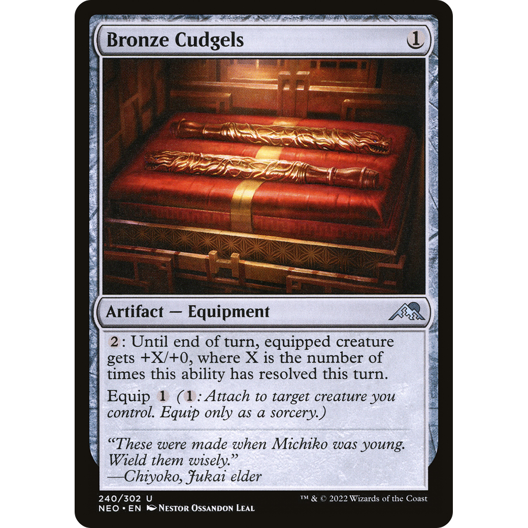 Bronze Cudgels (NEO-240) - Kamigawa: Neon Dynasty Foil