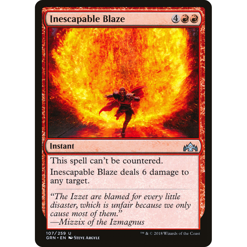 Inescapable Blaze (GRN-107) - Guilds of Ravnica Foil