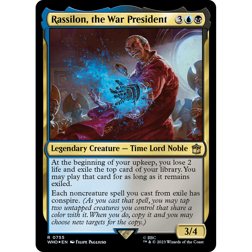 Rassilon, the War President (Surge Foil) (WHO-755) - Doctor Who Foil