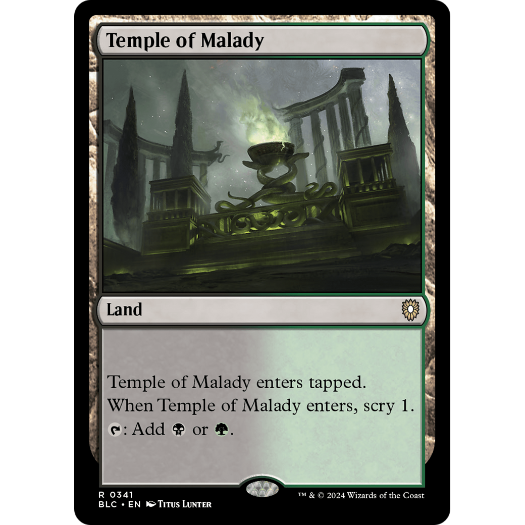 Temple of Malady (BLC-341) - Bloomburrow Commander