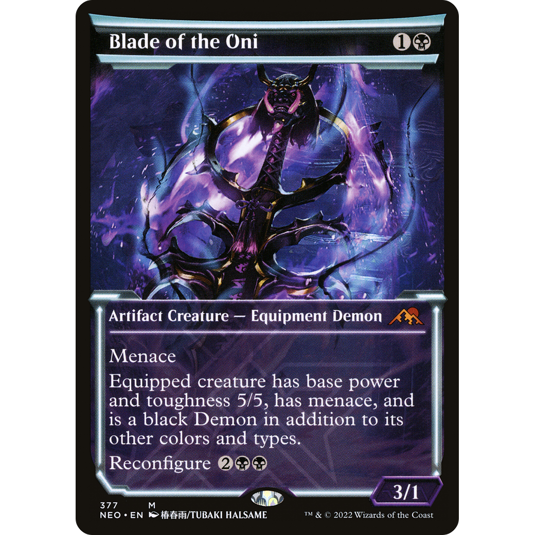 Blade of the Oni (NEO-377) - Kamigawa: Neon Dynasty: (Showcase)