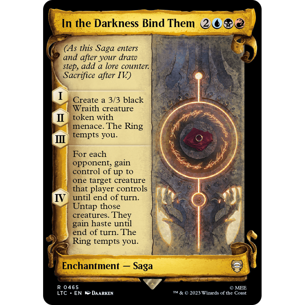 In the Darkness Bind Them (LTC-465) - Tales of Middle-earth Commander: (Showcase) Foil