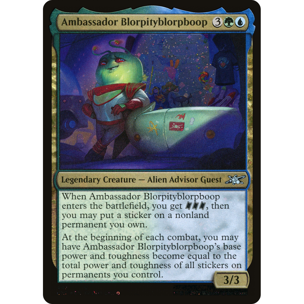 Ambassador Blorpityblorpboop (Galaxy Foil) (UNF-447) - Unfinity Foil