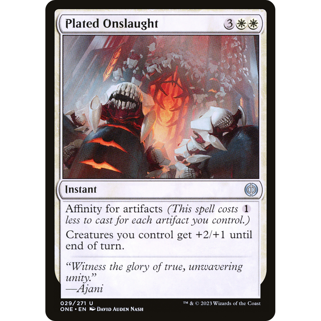 Plated Onslaught (ONE-029) - Phyrexia: All Will Be One Foil