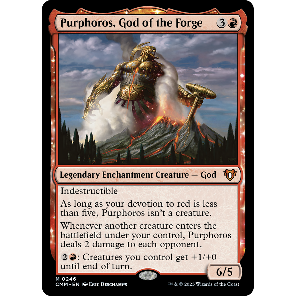 Purphoros, God of the Forge (CMM-246) - Commander Masters: (enchantment) Foil