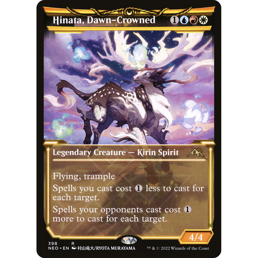 Hinata, Dawn-Crowned (NEO-398) - Kamigawa: Neon Dynasty: (Showcase) Foil