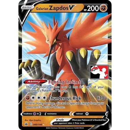 Galarian Zapdos V 80 - Prize Pack Series Cards Holofoil