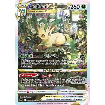 Leafeon VSTAR GG35/70 - Crown Zenith Galarian Gallery Holofoil