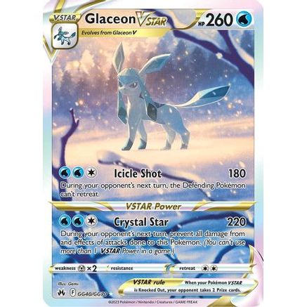 Glaceon VSTAR GG40/70 - Crown Zenith Galarian Gallery Holofoil