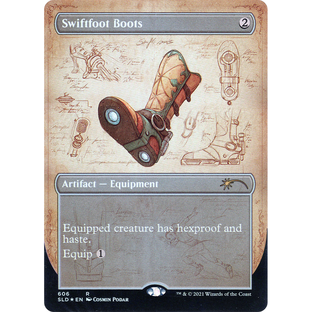 Swiftfoot Boots (SLD-606) - Secret Lair Drop (Borderless) Foil