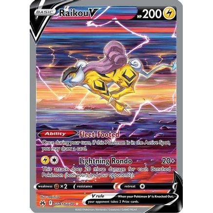 Raikou V GG41/70 - Crown Zenith Galarian Gallery Holofoil