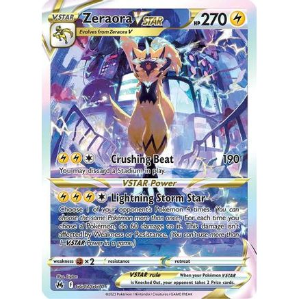 Zeraora VSTAR GG43/70 - Crown Zenith Galarian Gallery Holofoil