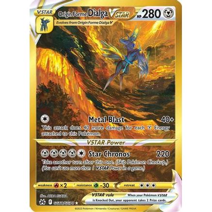 Origin Forme Dialga VSTAR (Secret) GG68/70 - Crown Zenith Galarian Gallery Holofoil